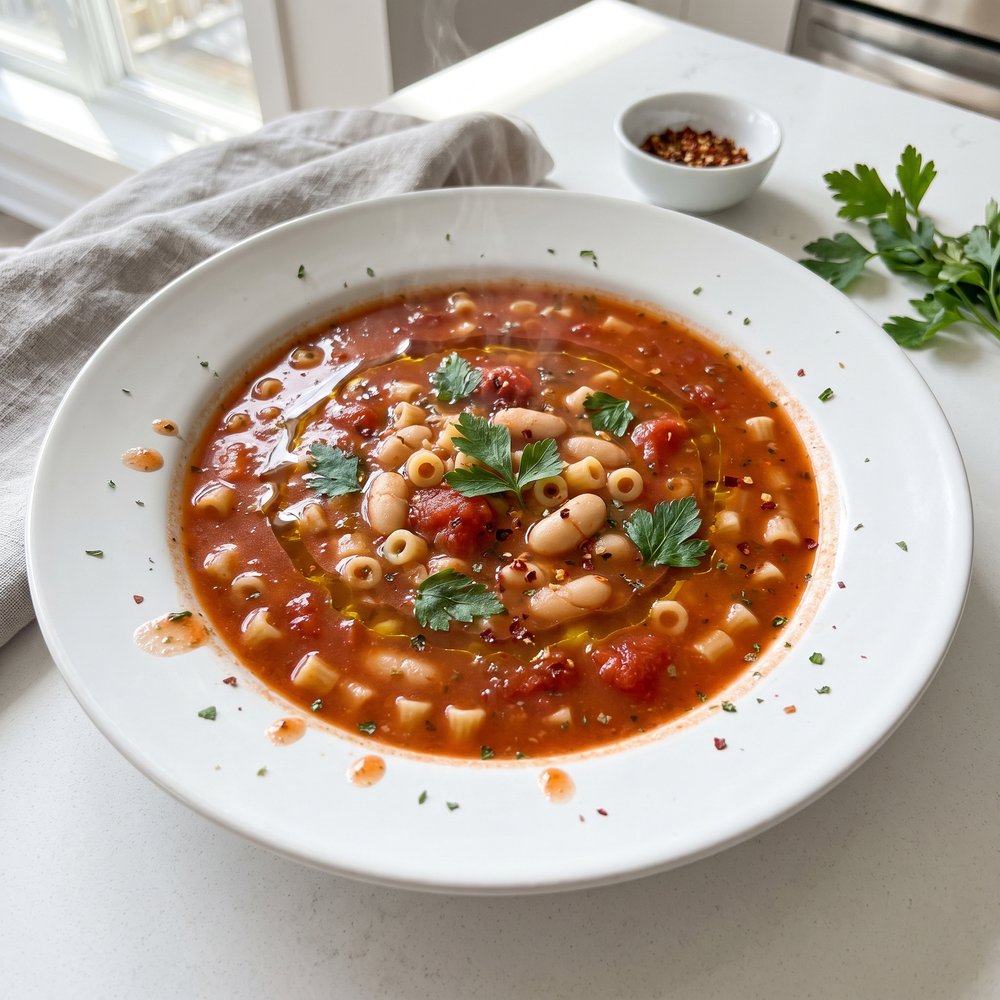 Pasta e Fagioli (Italian Pasta and Beans Soup)