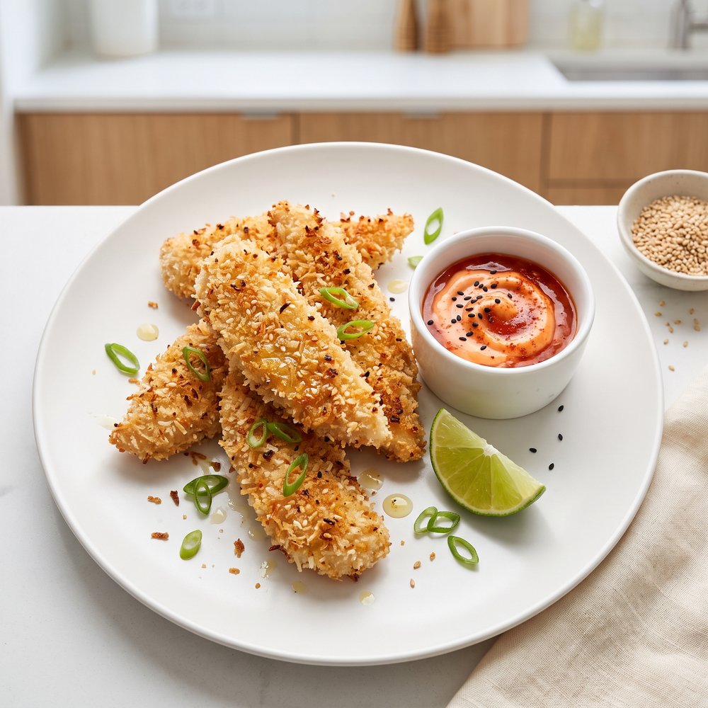 Crispy Coconut-Crusted Chicken Strips
