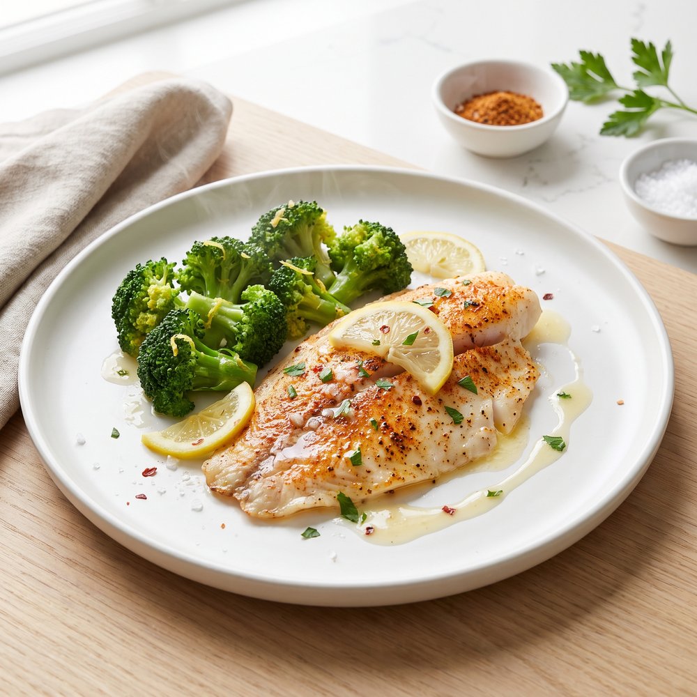 Old Bay Tilapia with Broccoli