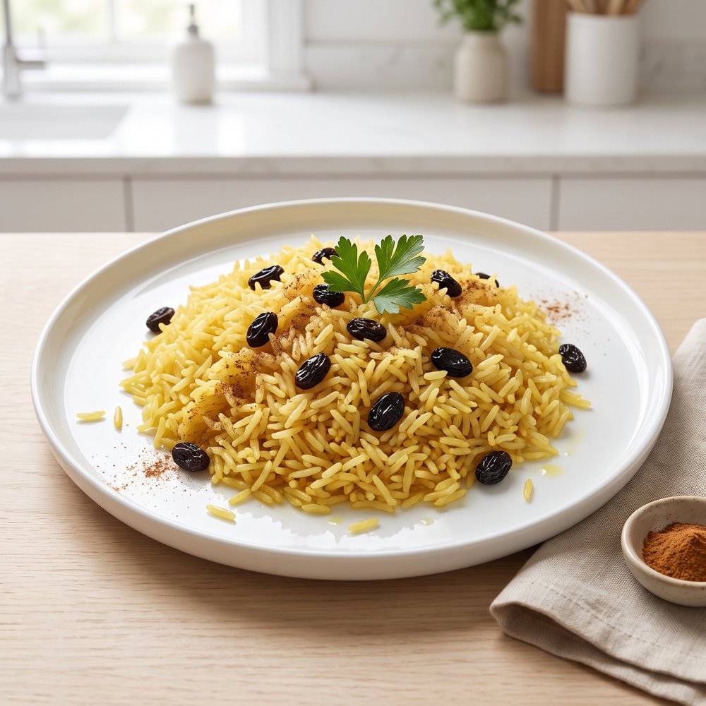 Cape Malay–Style Yellow Rice with Raisins