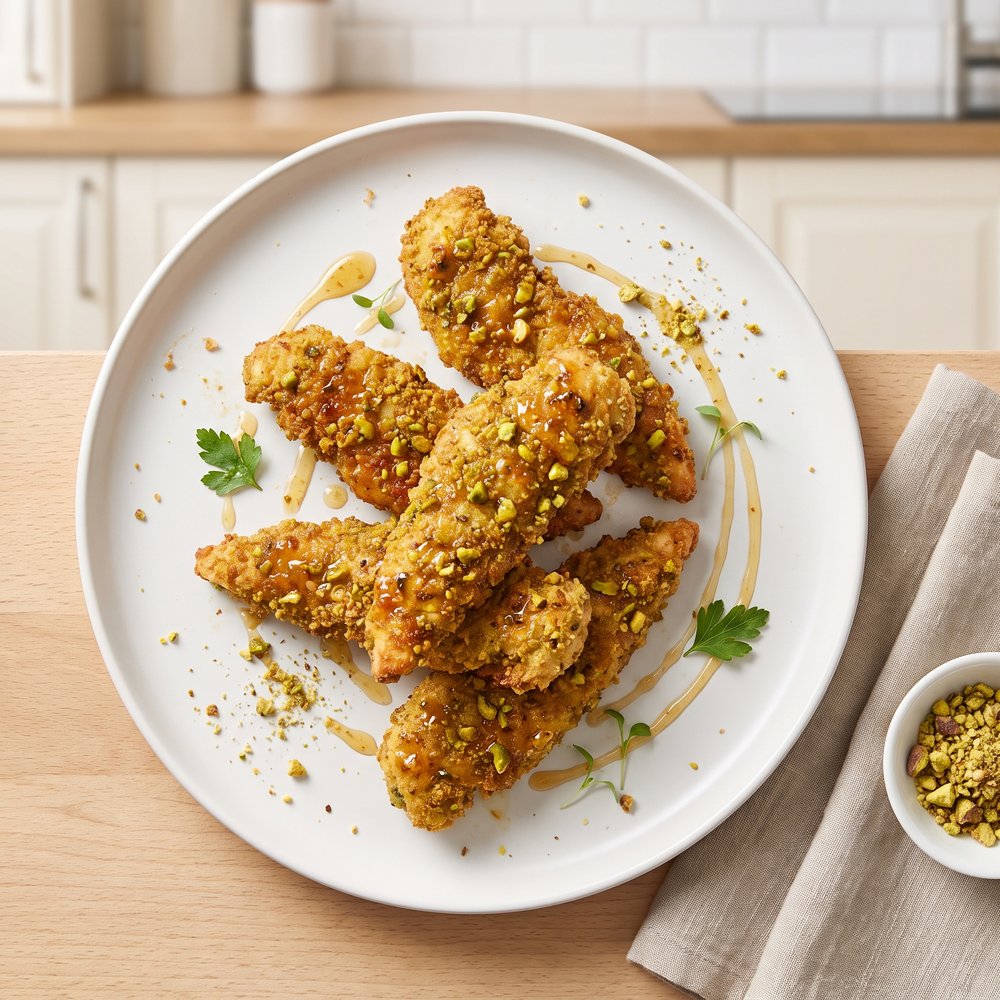 Honey-Dijon Pistachio Crusted Chicken Strips