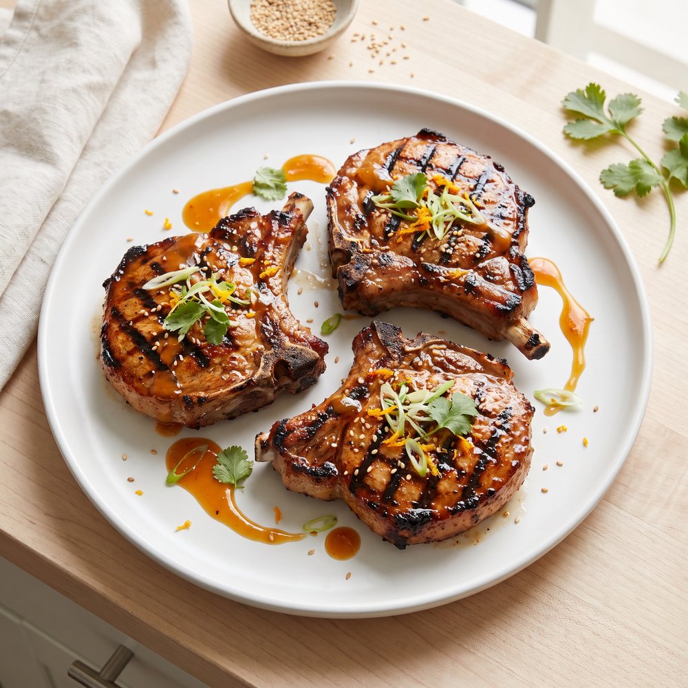 Citrus-Ginger Grilled Pork Chops