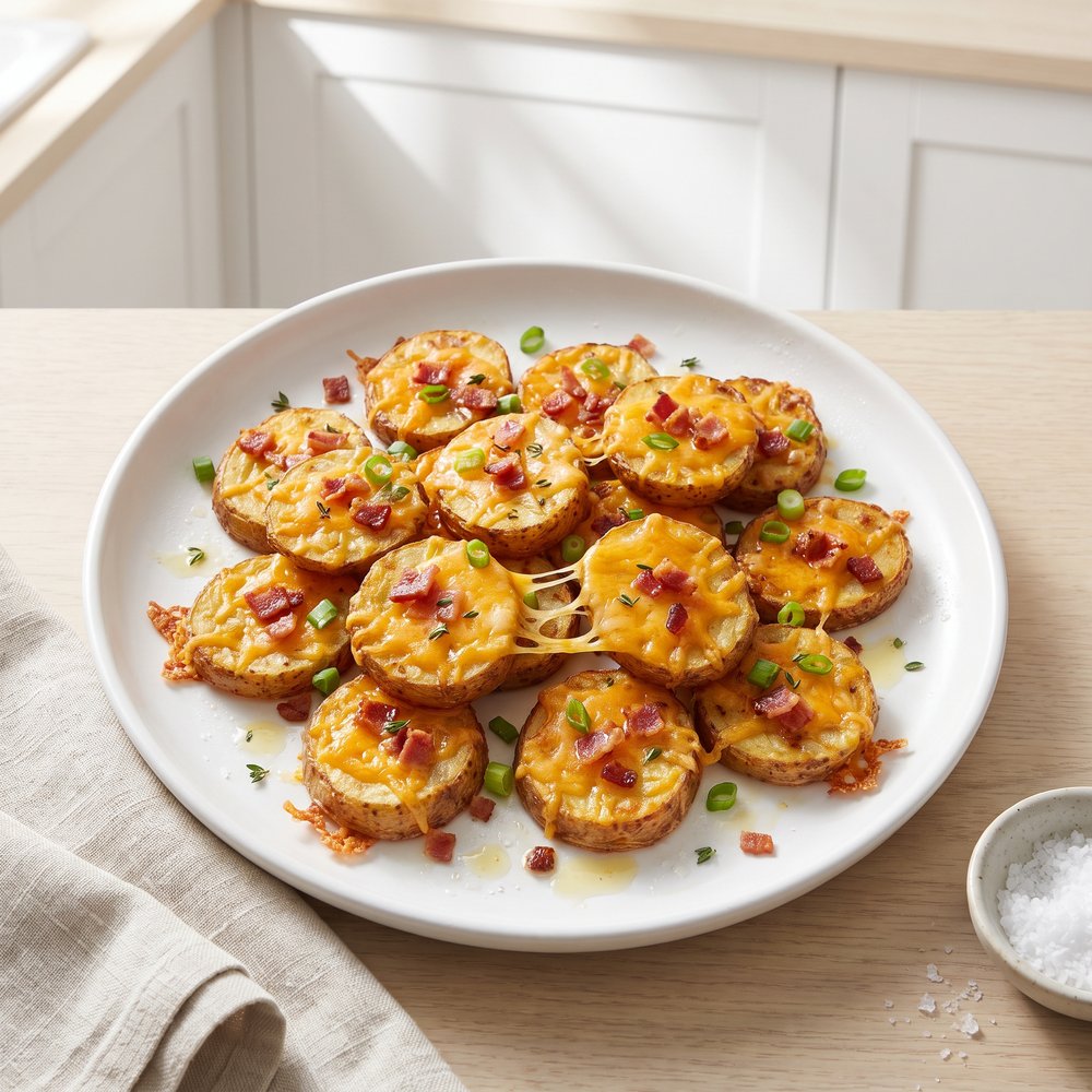 Bacon-Cheddar Potato Rounds with Green Onions
