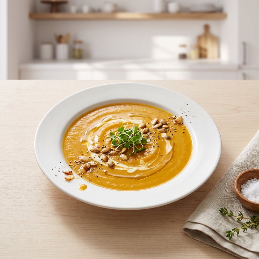 Creamy Butternut Squash Soup with Almond Milk (Vegan)