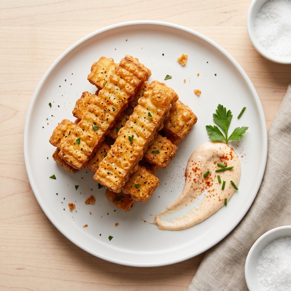 Crispy Breaded Tofu with Gentle Spice