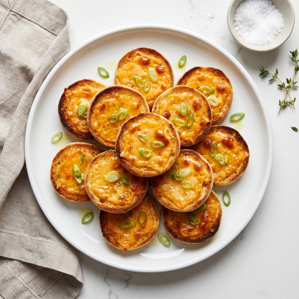 Cheddar–Onion English Muffin Bites
