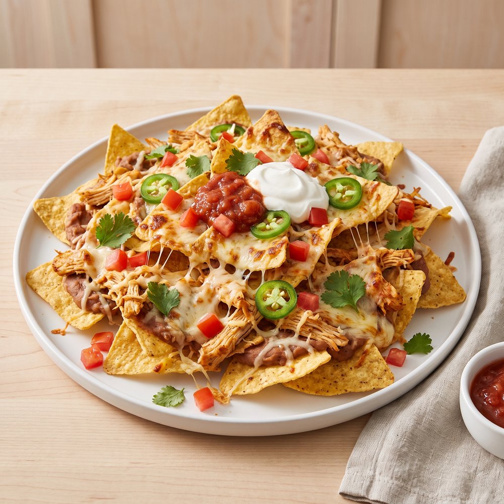 Steven's Oven-Baked Chicken Nachos
