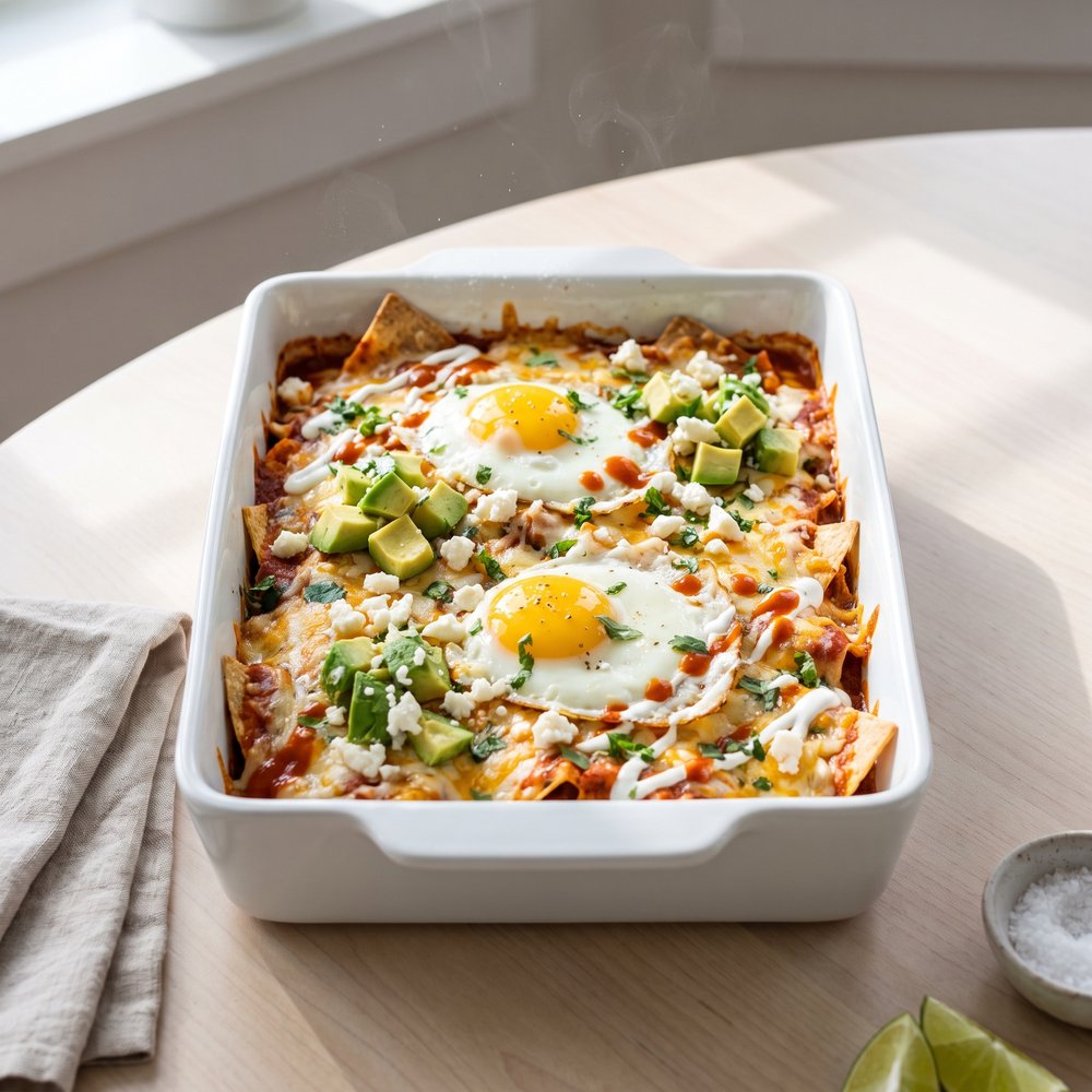 Baked Chilaquiles Breakfast Bake