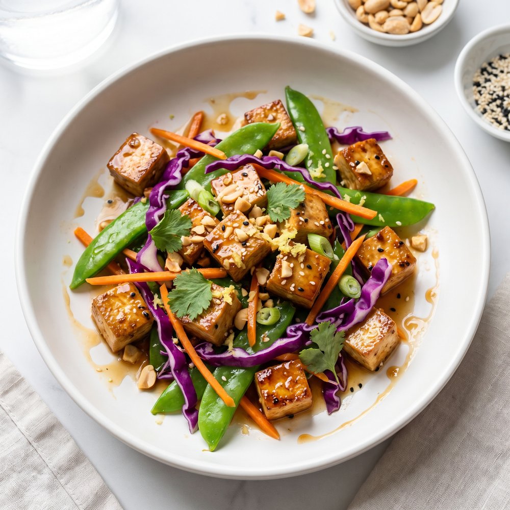 Crunchy Ginger-Soy Tofu Salad