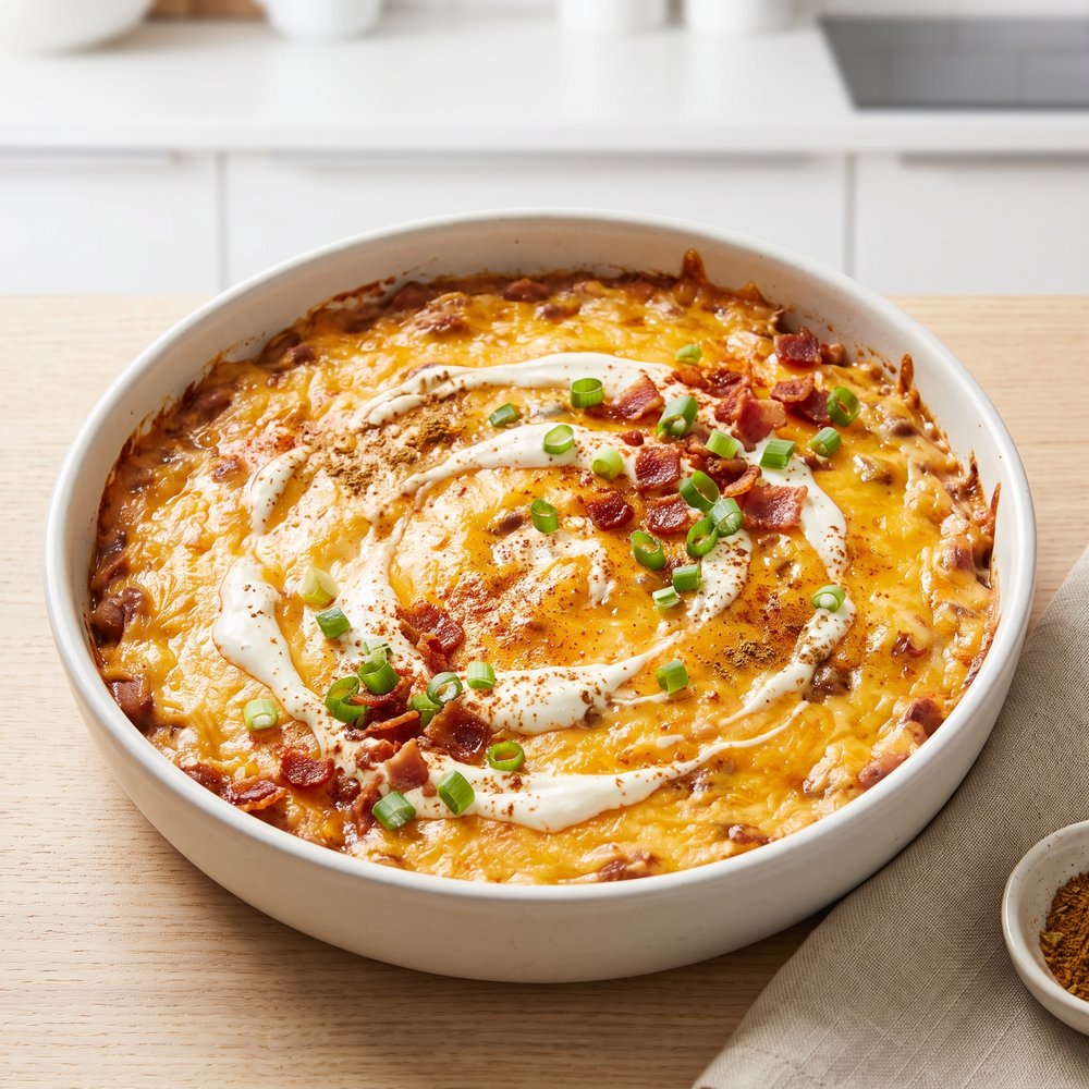 Quick Cheddar Bean Party Dip
