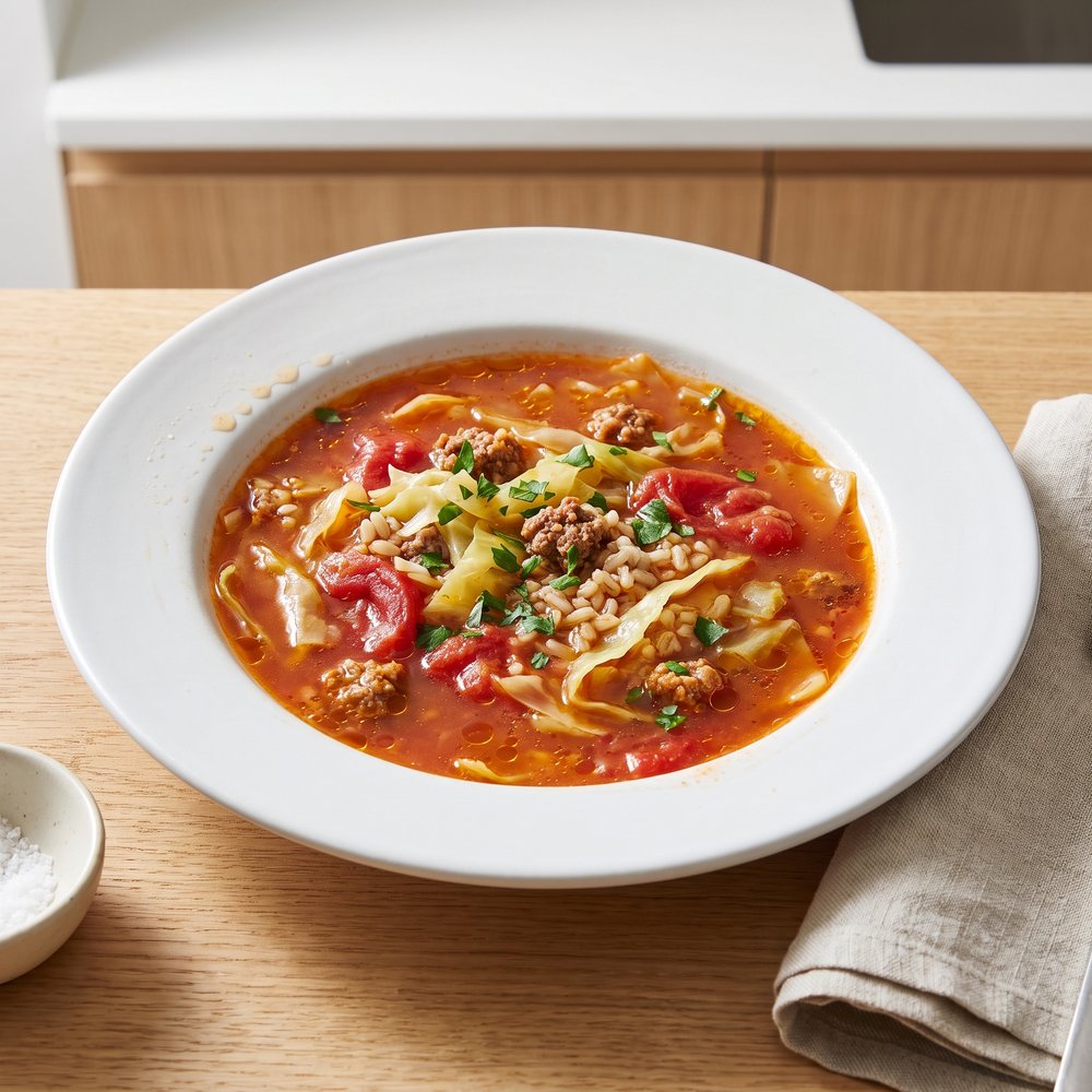 Lazy Golumpki (Stuffed Cabbage) Soup