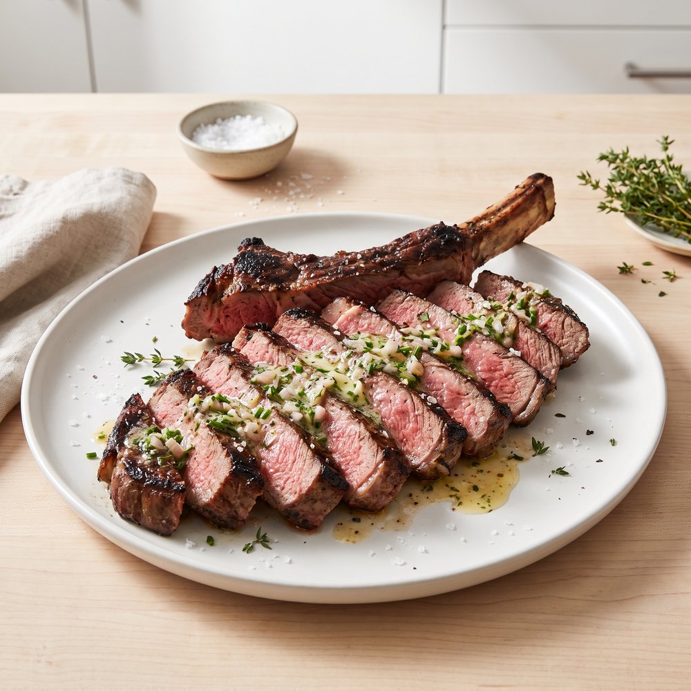 Bone-In Tomahawk Ribeye on the Grill