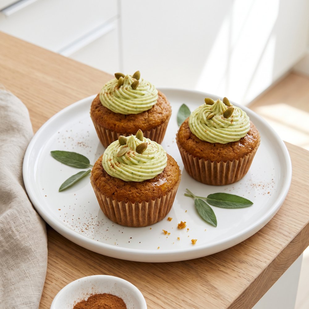 Vegan Pumpkin Spice Breakfast Cupcakes