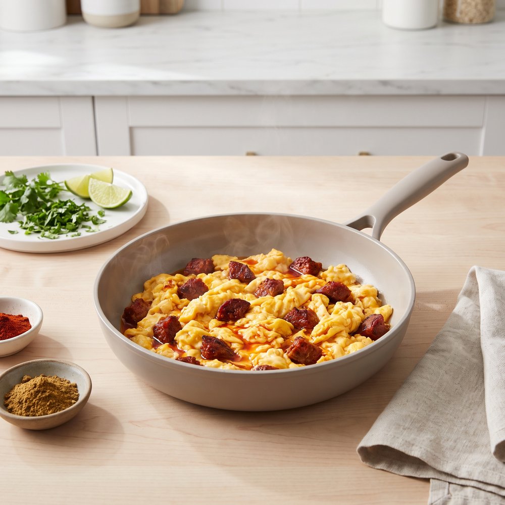 Chorizo and Soft-Scrambled Eggs