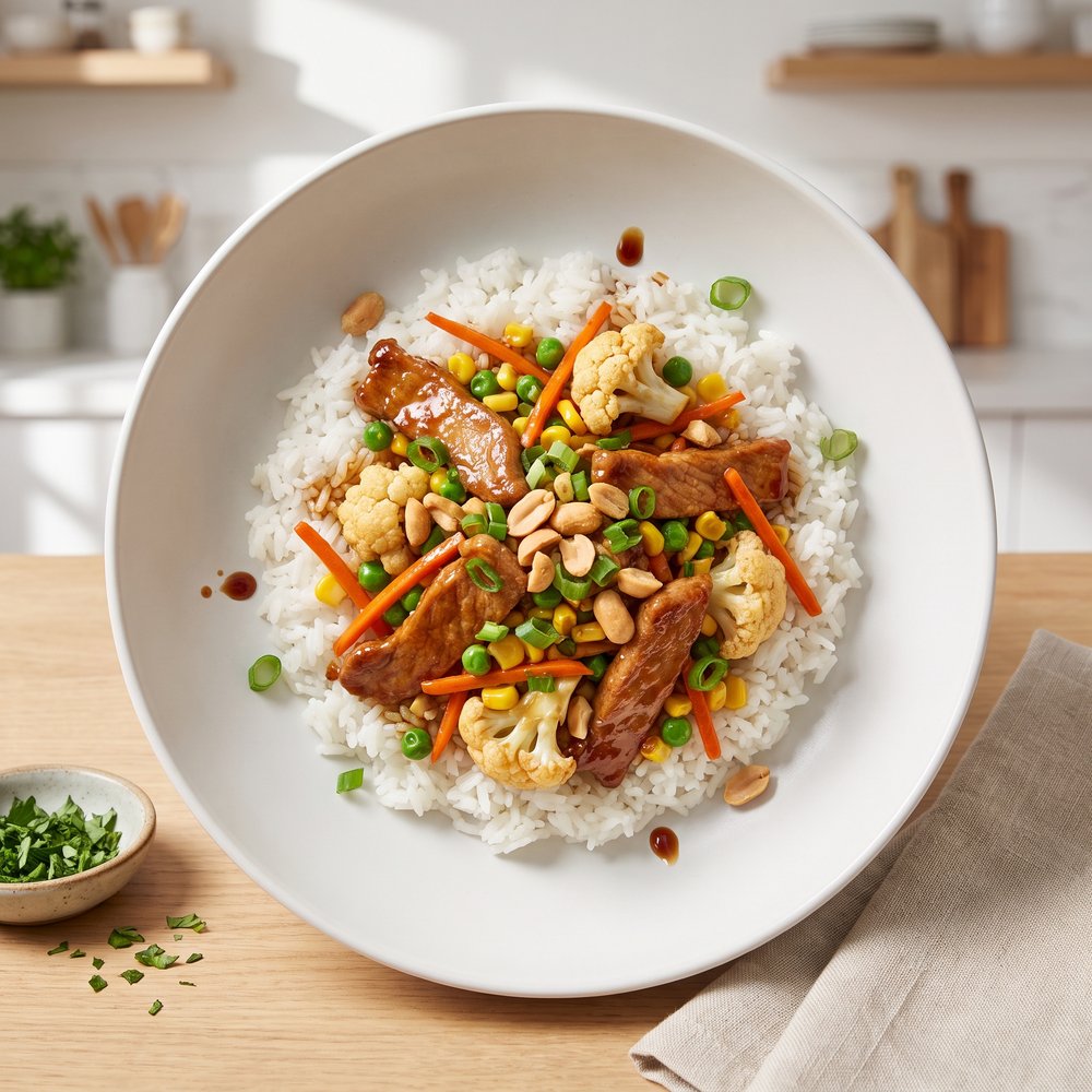 Pork and Mixed Vegetable Stir-Fry