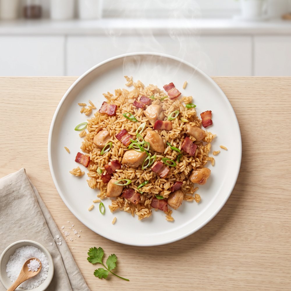 Chicken and Bacon Fried Rice