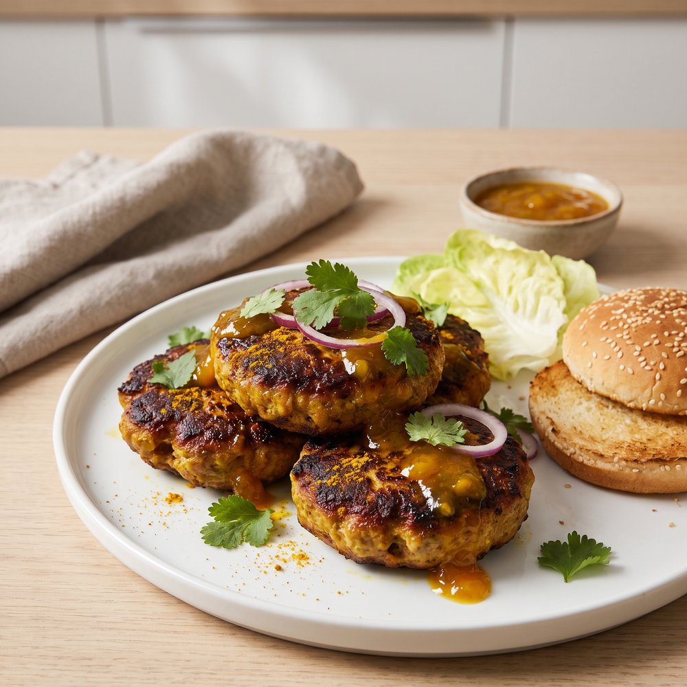 Curried Turkey Burger Patties