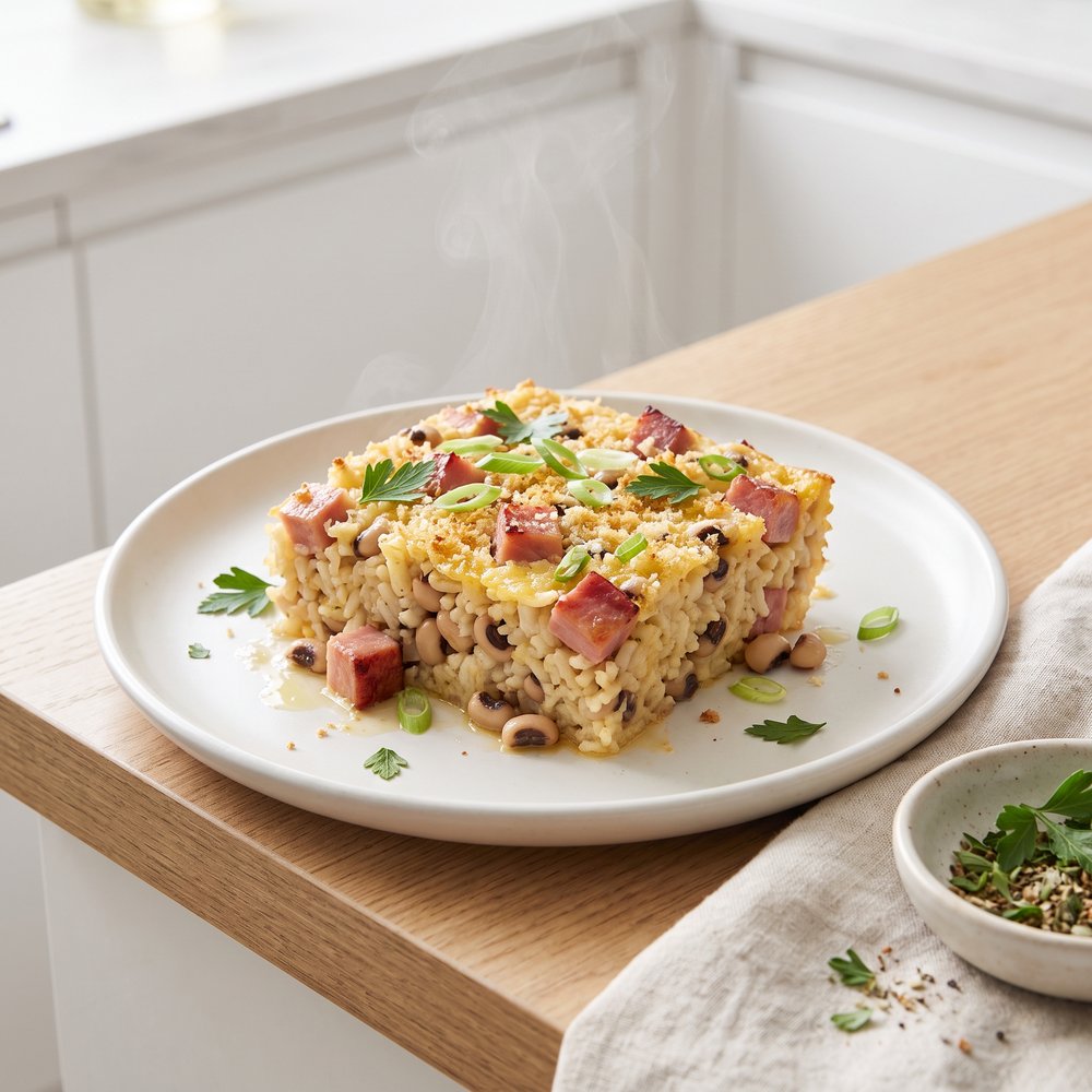 Black-Eyed Pea and Ham Casserole