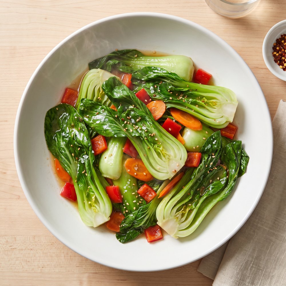 Garlicky Bok Choy Stir-Fry with Mixed Vegetables