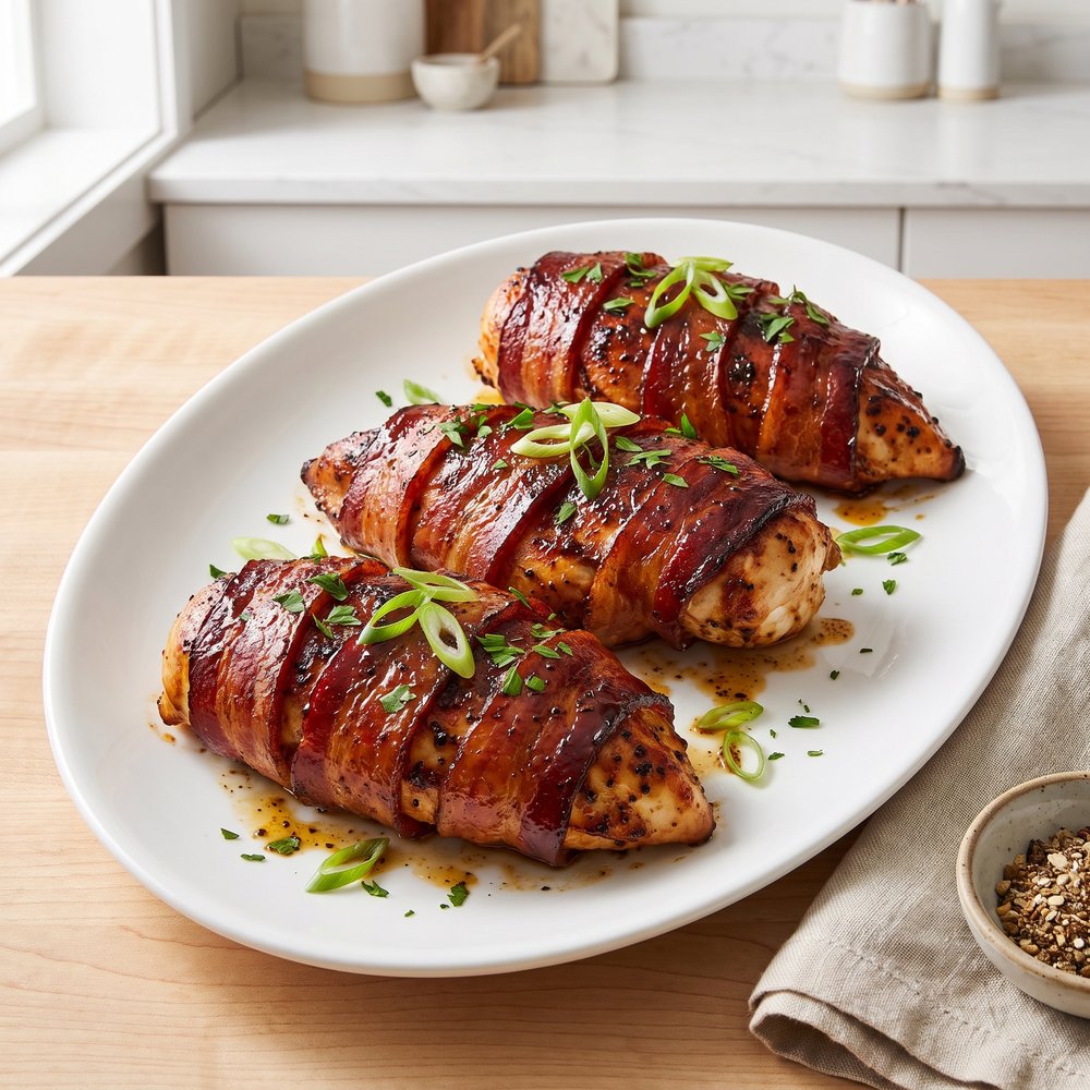 BBQ Bacon-Wrapped Chicken Bake