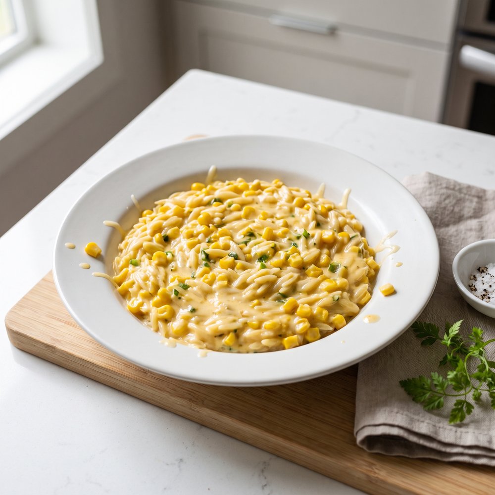 Creamy Corn and Orzo