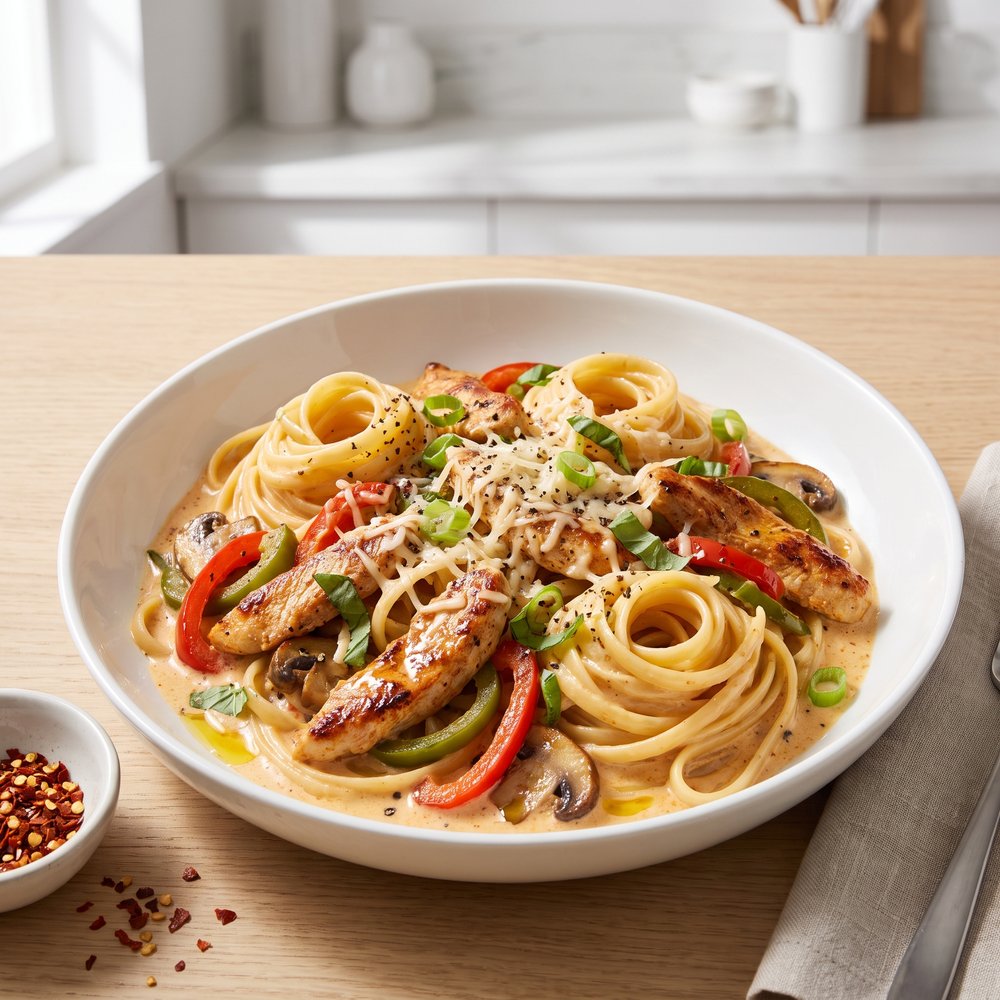 Creamy Cajun Chicken Linguine
