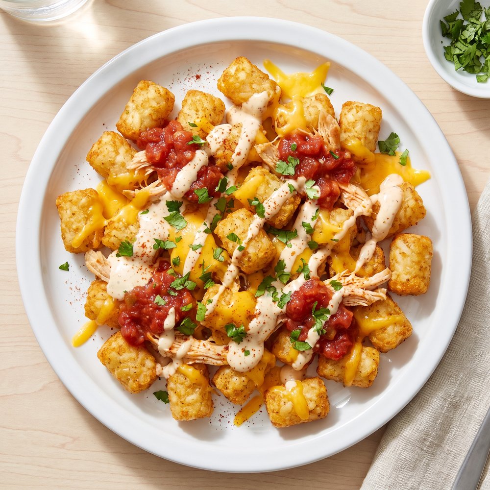 Buffalo Chicken Totchos in the Air Fryer