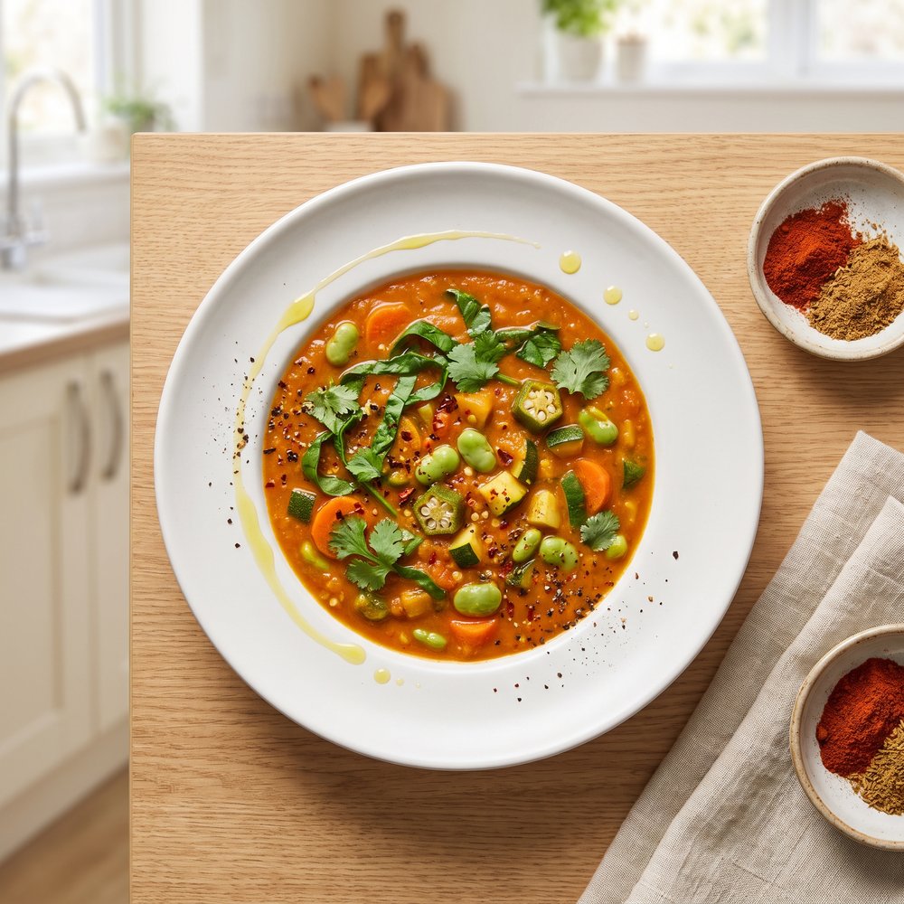 Pumpkin and Spinach Veggie Chili