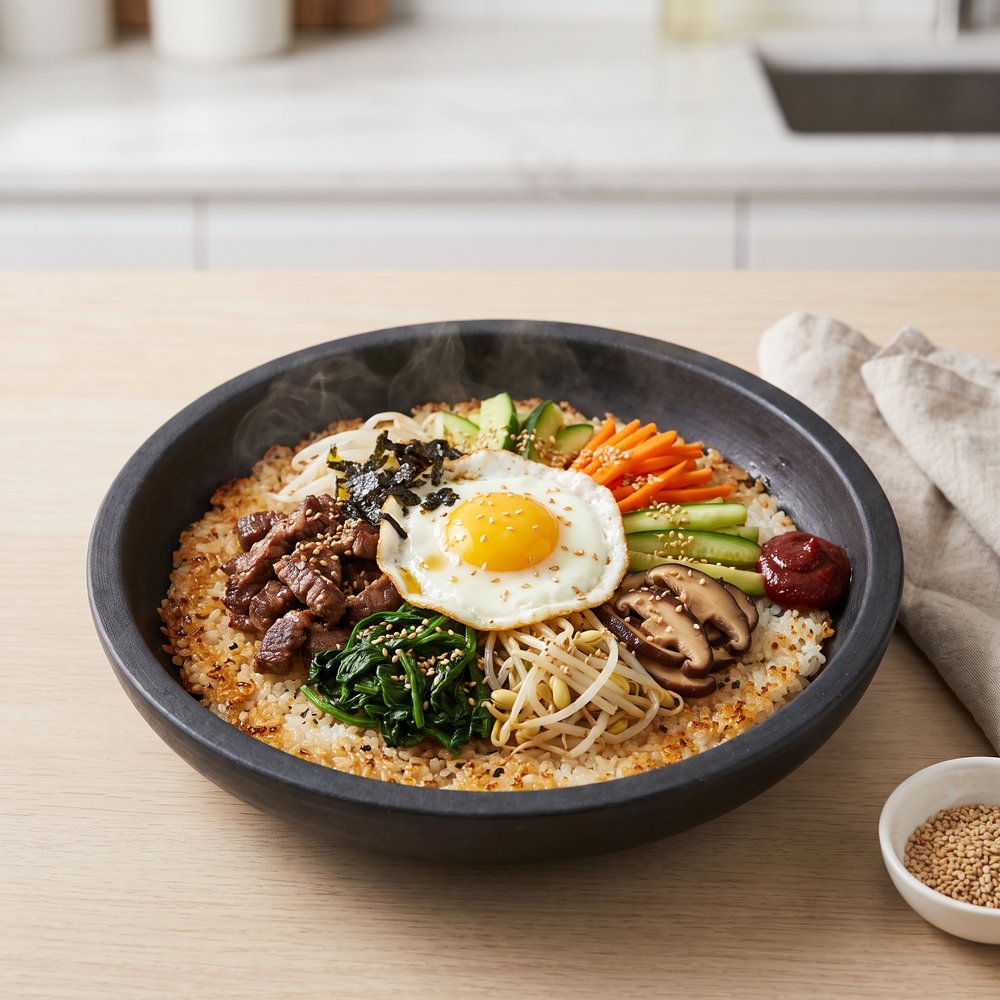 Hot Stone Pot Bibimbap (Dol Sot Bi Bim Bap)