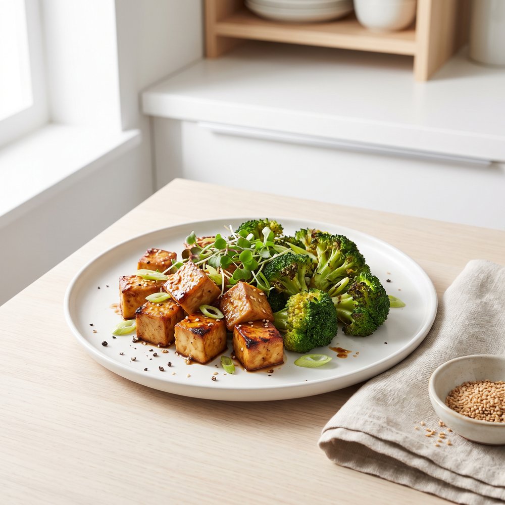Roasted Black Pepper Tofu with Broccoli (Sheet Pan)