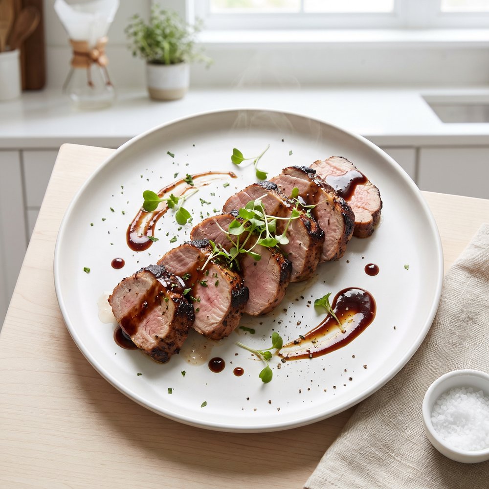 Balsamic-Honey Glazed Grilled Pork Tenderloin