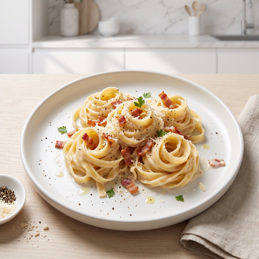 Creamy Fettuccine Carbonara