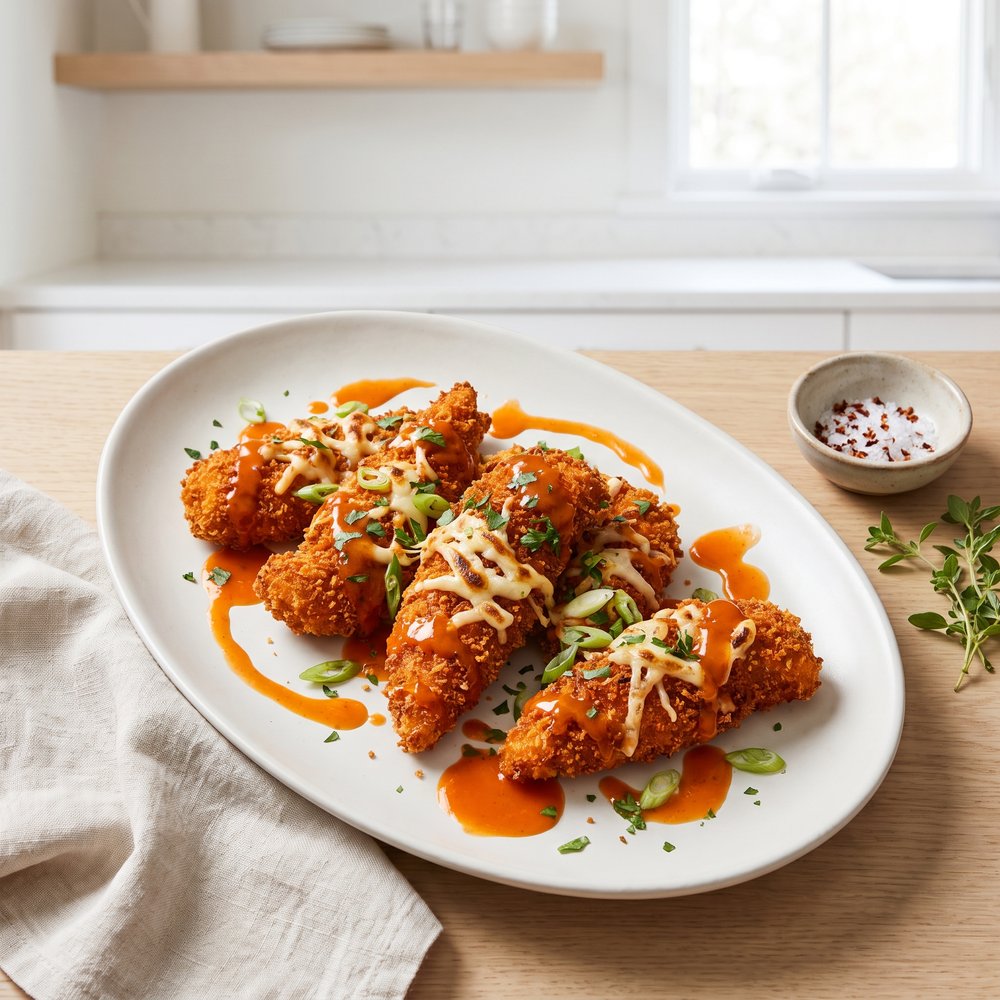Skillet Buffalo Chicken with Mozzarella