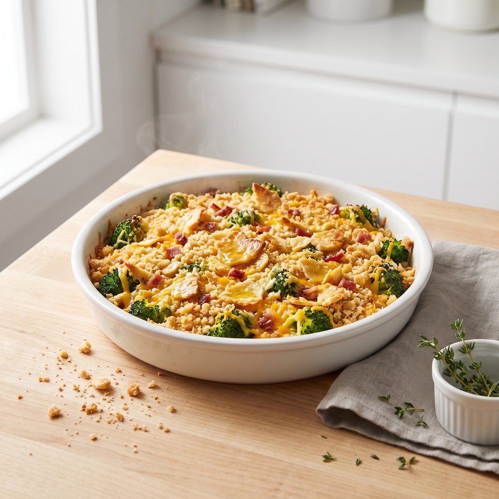 Bacon-Cheddar Broccoli Bake