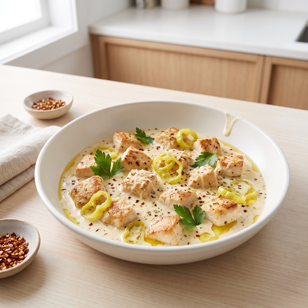 Creamy Chicken with Pepperoncini and Parmesan