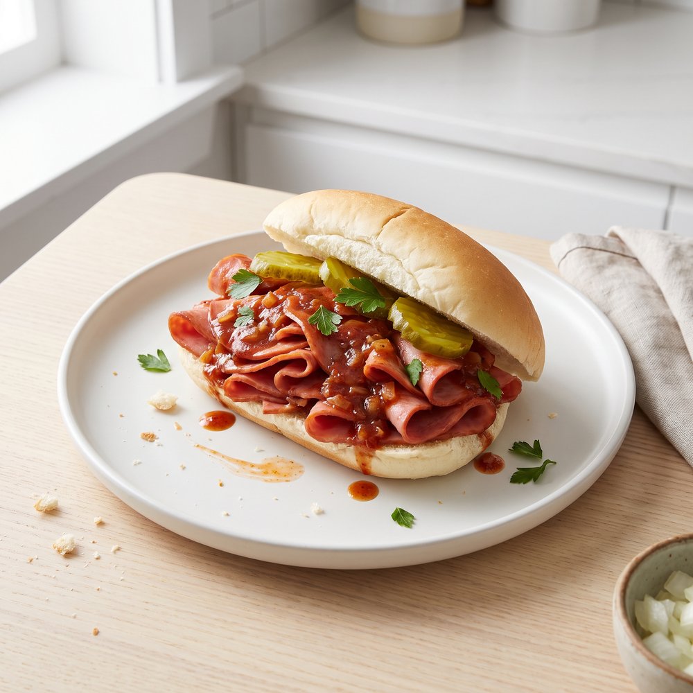 Pittsburgh-Style Chipped Ham BBQ Sandwich Filling
