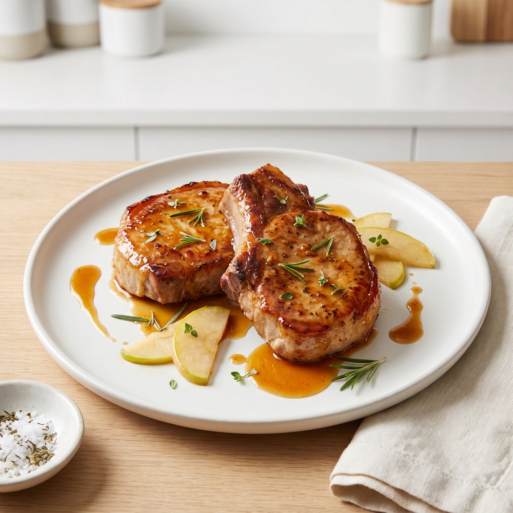Apple Cider–Glazed Pork Chops