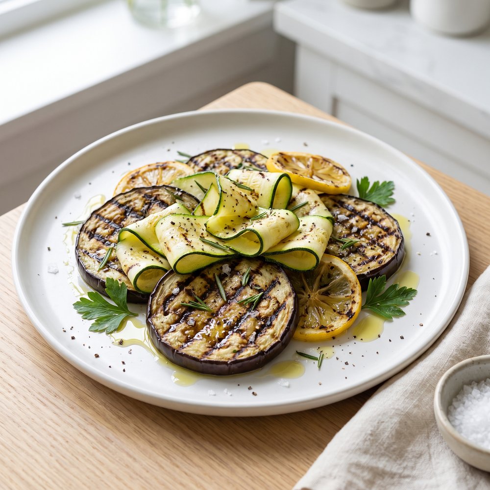 Grilled Eggplant and Zucchini