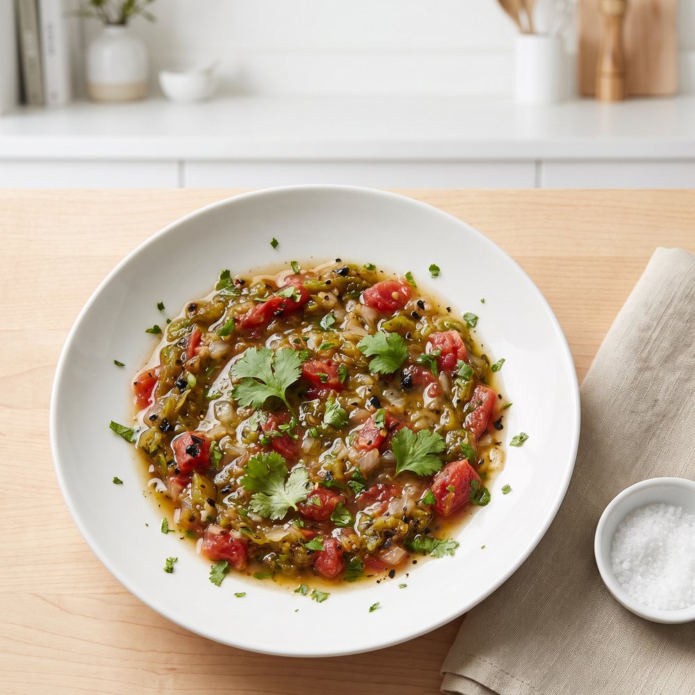 Roasted Hatch Chile Tomato Salsa