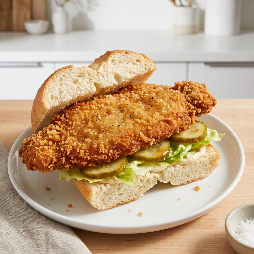 Crispy Pork Tenderloin Sandwiches