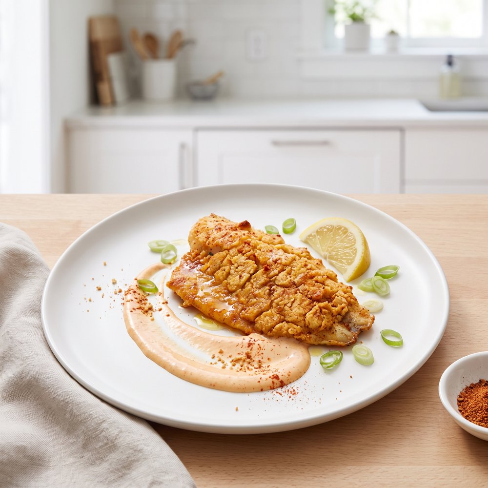 Oven-Baked Cajun Tilapia with Cracker Crust