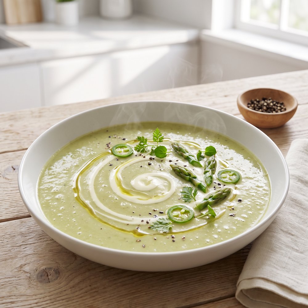 Spicy Cream of Asparagus Soup
