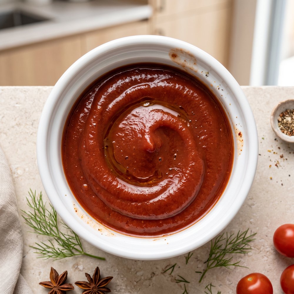 Homemade Tomato Ketchup with Fennel and Warm Spices