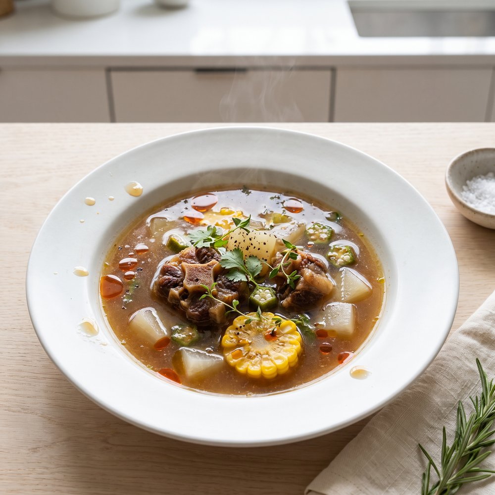 Hearty Oxtail and Vegetable Soup