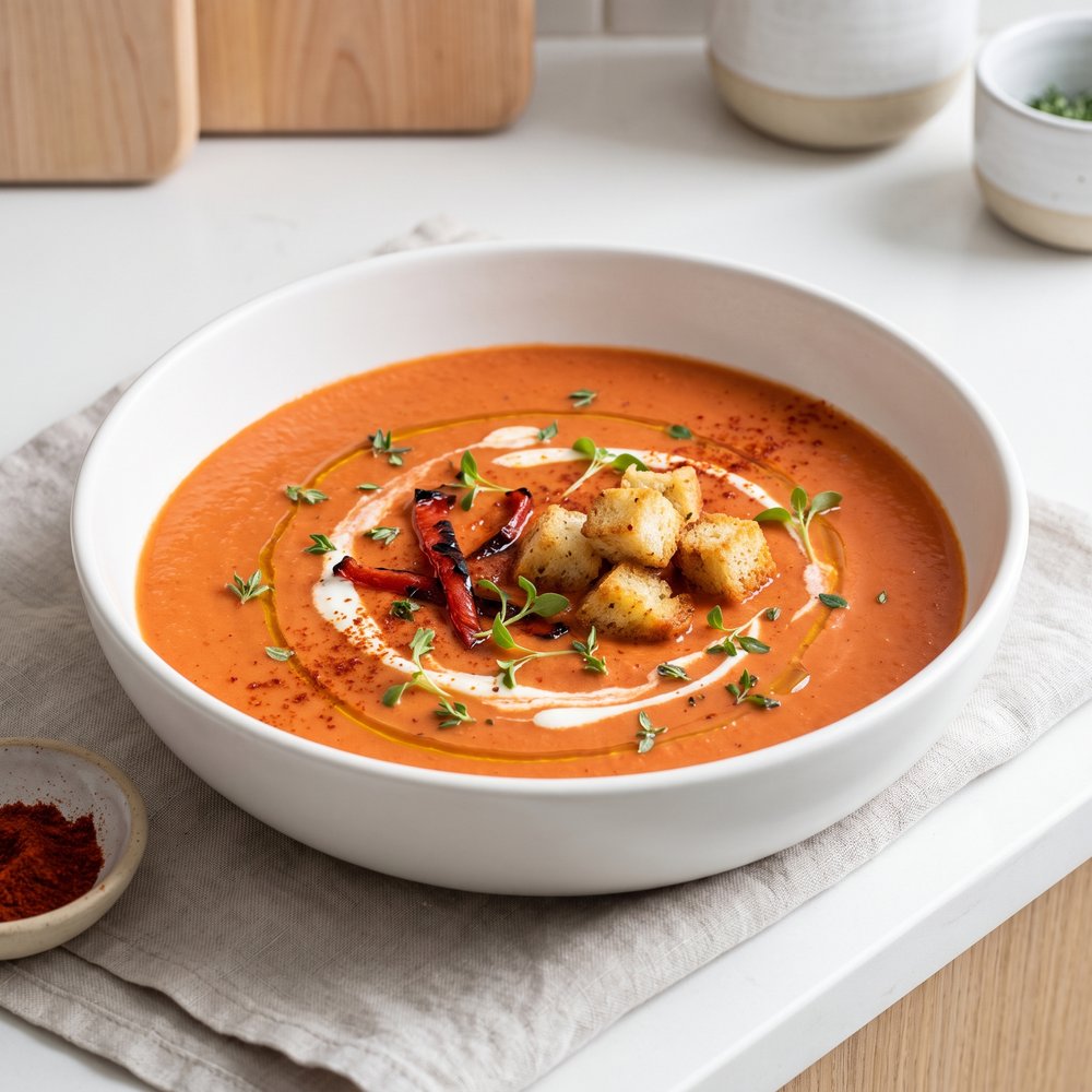 Roasted Red Pepper and Potato Soup