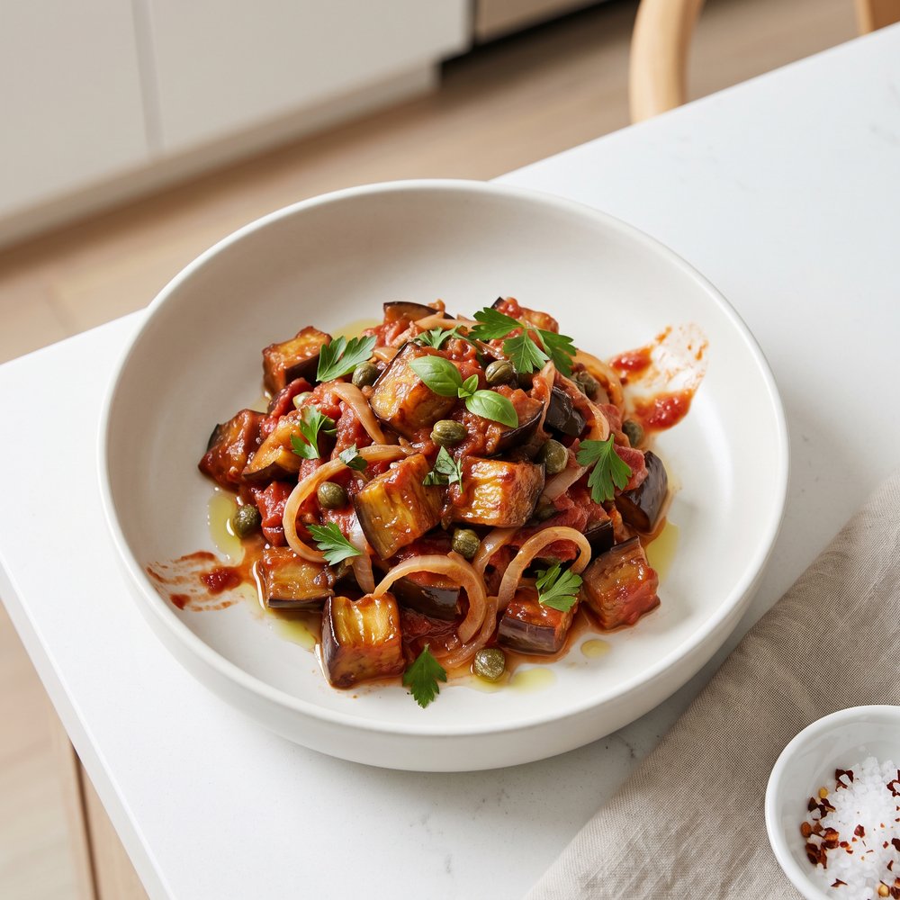 Sicilian Eggplant-Tomato Caponata