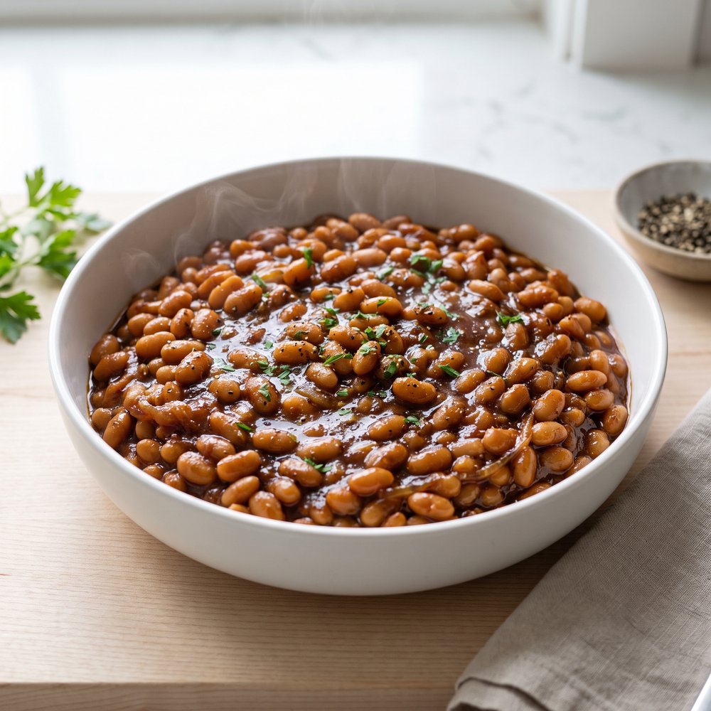 Slow Cooker Vegetarian Baked Beans with Kombu