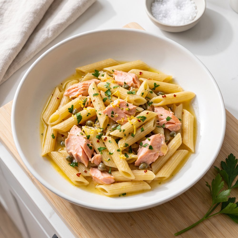 Lemon Pasta with Salmon