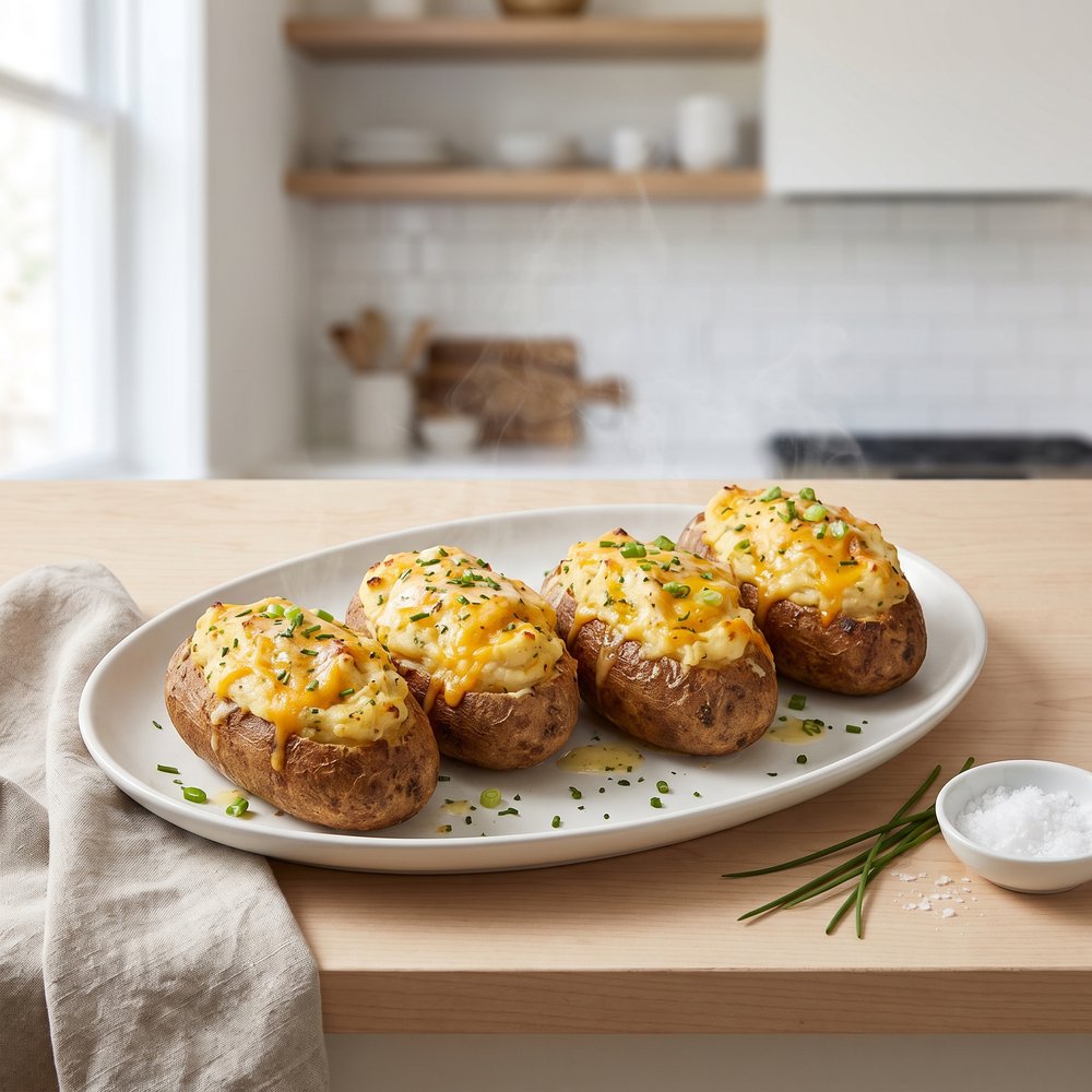 Cheesy Onion Dip-Stuffed Potatoes