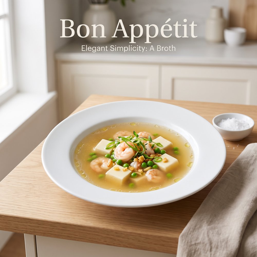 Tofu and Shrimp Chinese-Style Soup